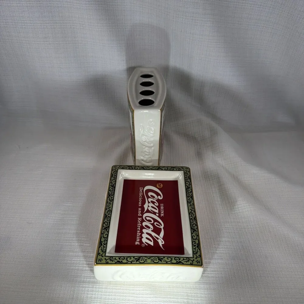 Vintage Coca-Cola Ceramic 2-Piece Bathroom Accessory Set